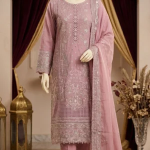 3 PC Embellished Cotton Suit PF613518