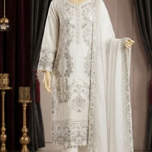 3 PC Embellished Cotton Suit PF613593