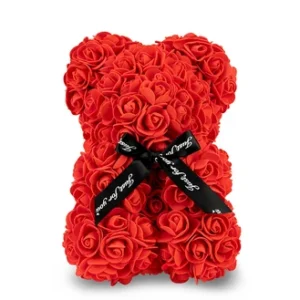 Red Rose Bear with Diamond 25cm